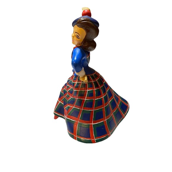 Vintage Holland Mold Scottish Celtic Lass Dancing Girl Brown Eyes Signed plaid - Picture 7 of 13